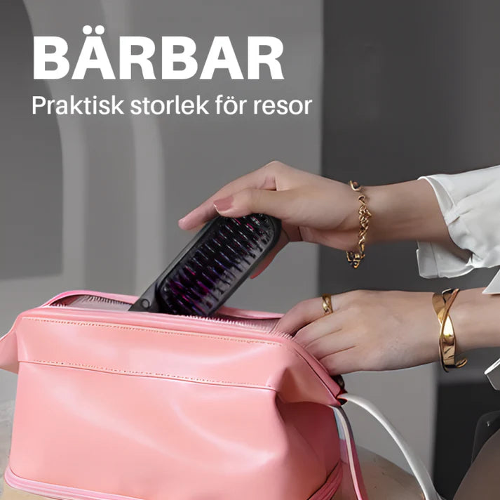Trådlös Raktångsborste med Keramik & LCD